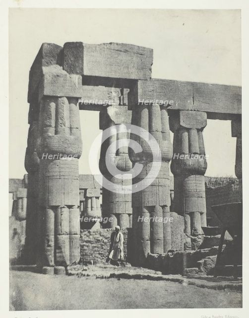 Louqsor, Groupe de Colonnes dans le Palais; Thèbes, 1849/51, printed 1852. Creator: Maxime du Camp.