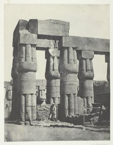 Louqsor, Groupe de Colonnes dans le Palais; Thèbes, 1849/51, printed 1852. Creator: Maxime du Camp