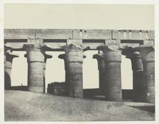 Louqsor, Grande Colonnade du Palais; Thèbes, 1849/51, printed 1852. Creator: Maxime du Camp