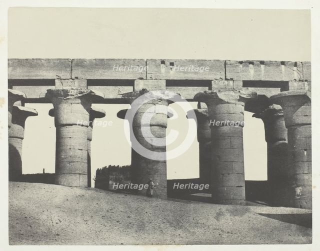 Louqsor, Grande Colonnade du Palais; Thèbes, 1849/51, printed 1852. Creator: Maxime du Camp.