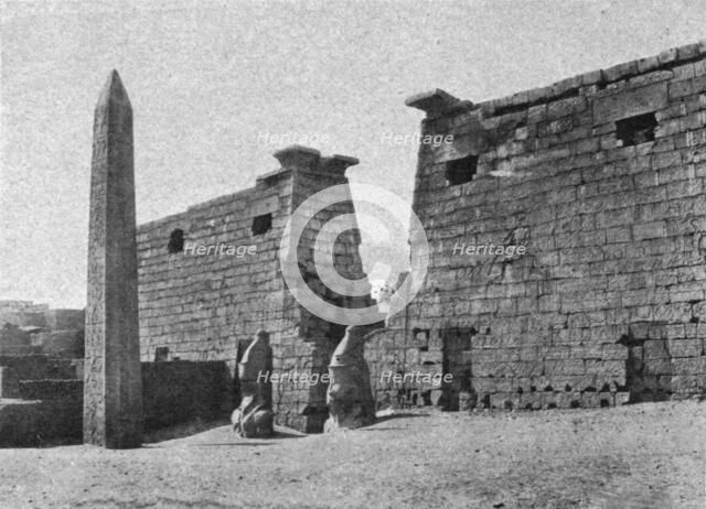 ''Louqsor. Pylone et obelisque du Grand Temple; Le Nord-Est Africain', 1914. Creator: Unknown.