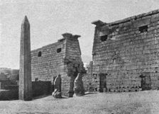 'Louqsor. Pylone et obelisque du Grand Temple; Le Nord-Est Africain 1914. Creator: Unknown
