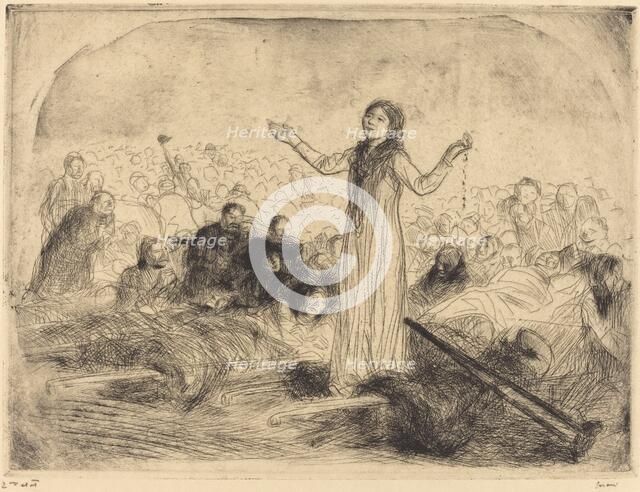 Lourdes, the Miracle (second plate), 1912/1913. Creator: Jean Louis Forain.