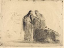Lourdes, the Paralytic (second plate), 1912/1913. Creator: Jean Louis Forain