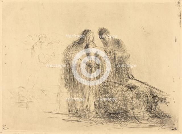 Lourdes, the Paralytic (second plate), 1912/1913. Creator: Jean Louis Forain.