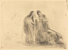Lourdes, the Paralytic (second plate), 1912/1913. Creator: Jean Louis Forain