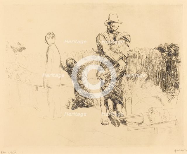 Lourdes, Transport of the Paralyzed, 1912/1913. Creator: Jean Louis Forain.