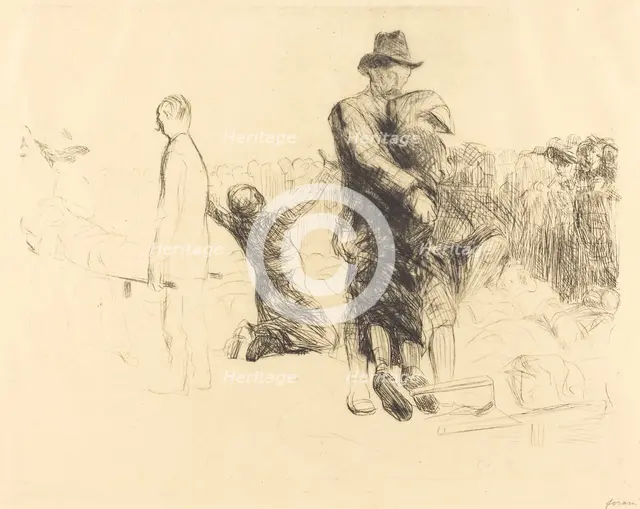 Lourdes, Transport of the Paralyzed, 1912/1913. Creator: Jean Louis Forain.