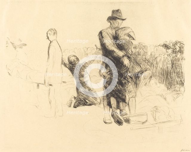 Lourdes, Transport of the Paralyzed, 1912/1913. Creator: Jean Louis Forain.