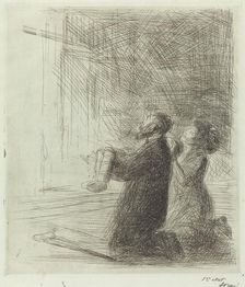 Lourdes, Imploring before the Grotto (fourth plate), 1912/1913. Creator: Jean Louis Forain