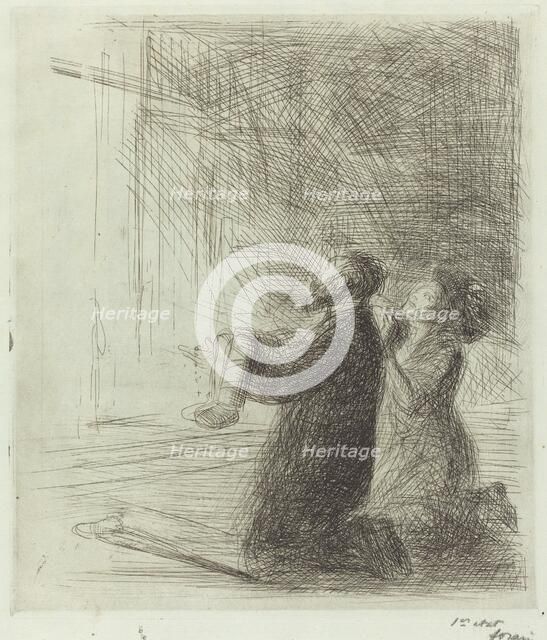 Lourdes, Imploring before the Grotto (fourth plate), 1912/1913. Creator: Jean Louis Forain.