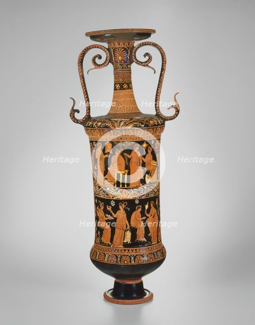 Loutrophoros (Container for Bath Water), 350-340 BCE. Creator: Varrese Painter.