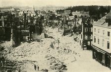 Louvain after the German Bombardment: one portion of the devastated town c1914, (c1920). Creator: Unknown