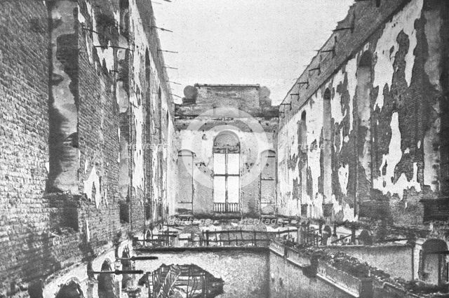 'Louvain; la grande galerie de la bibliotheque universitaire', 1914. Creator: Unknown.