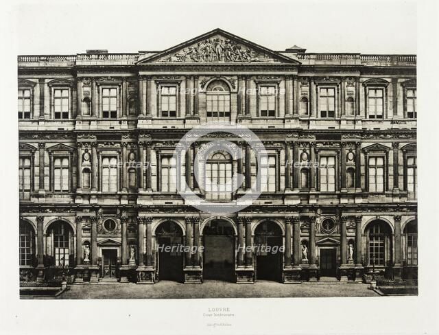 Louvre, cour intèrieure, c.1856. Creator: Edouard Baldus.