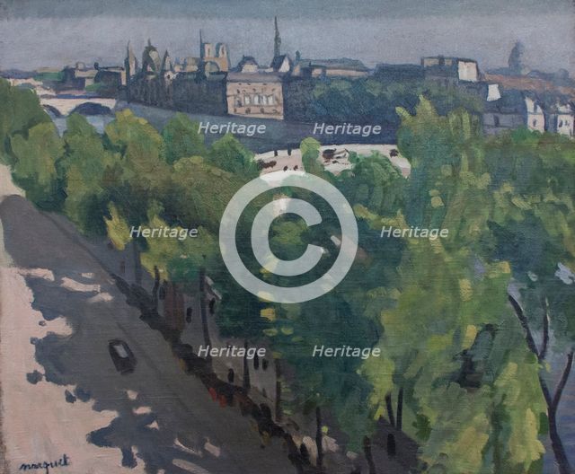Louvre Embankment and the New Bridge, 1906. Creator: Albert Marquet.