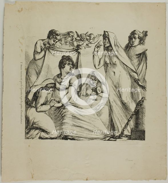 Love Tormented by Considerations Great and Small, 1817–20. Creator: Vivant Denon.
