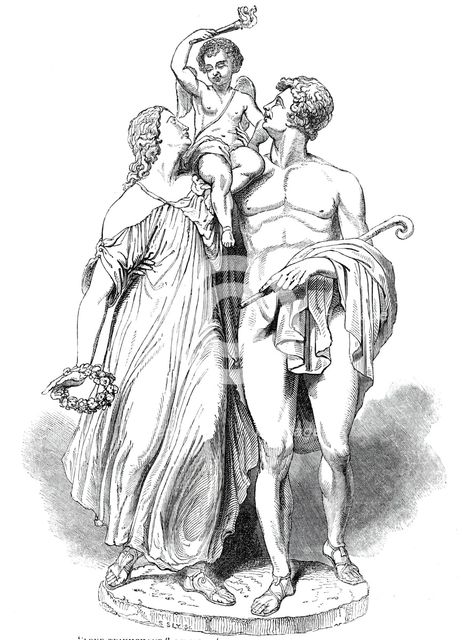 "Love Triumphant", by Mr McDowell, A, at the Exhibition of the Royal Academy, 1844. Creator: Unknown.
