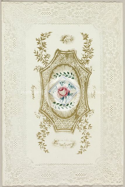 Love, Truth, Constancy, Fidelity (Valentine), c. 1850. Creator: Unknown.