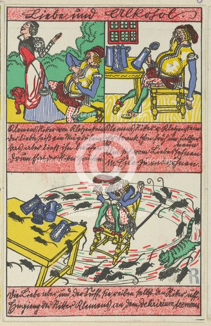 Love and Alcohol (Liebe und Alkohol), 1911. Creator: Moritz Jung.