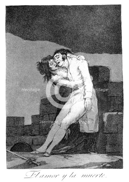 'Love and death', 1799. Artist: Francisco Goya