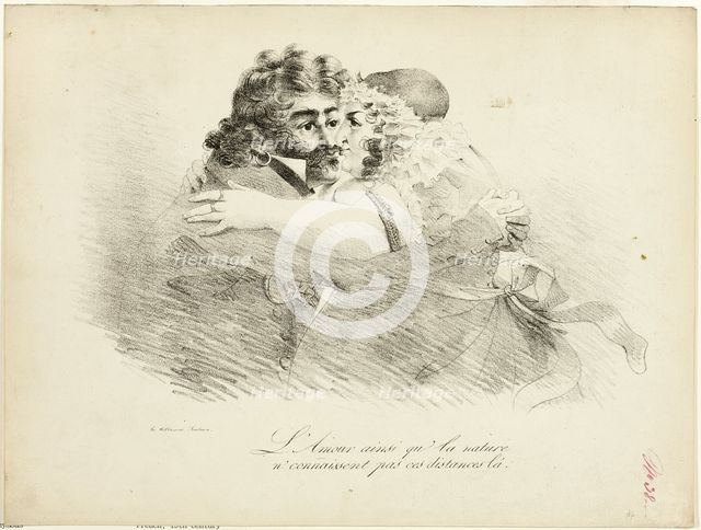 Love and Nature Do Not Know These Distances, 19th century. Creator: Unknown.
