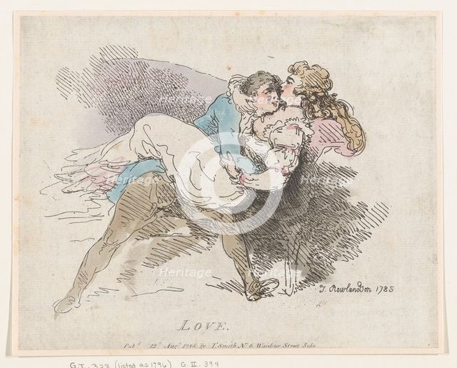 Love, August 12, 1785., August 12, 1785. Creator: Thomas Rowlandson.