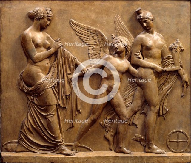 Love between Beauty and Fortune, before 1866. Creator: John Gibson.