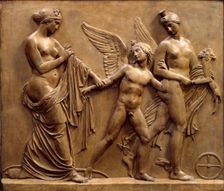 Love between Beauty and Fortune, before 1866. Creator: John Gibson