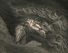 Love brought us to one death: Caina waits the soul, who split our life c1890. Creator: Gustave Doré