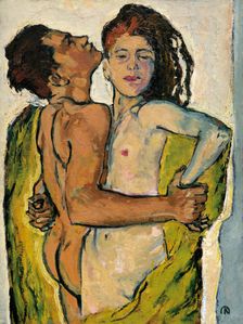 Love couple, c1914. Creator: Moser, Koloman (1868-1918)
