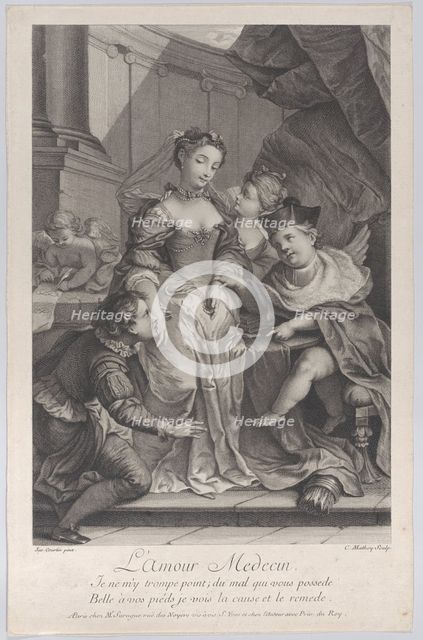 Love Doctor (L'amour medecin), ca. 1730-50. Creator: C. Mathey.