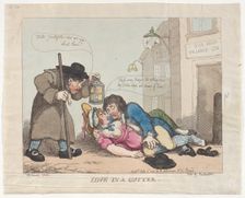 Love in the Gutter, July 8, 1800., July 8, 1800. Creator: Thomas Rowlandson