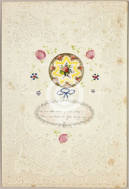 Love is a Star (Valentine), c.1840. Creator: Unknown.