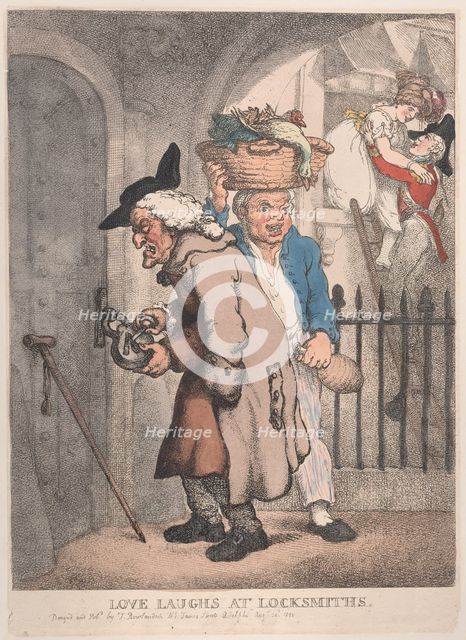 Love Laughs at Locksmiths, August 20, 1811., August 20, 1811. Creator: Thomas Rowlandson.
