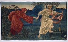 Love leading the Pilgrim - tapestry, 1909. Creator: Morris & Co