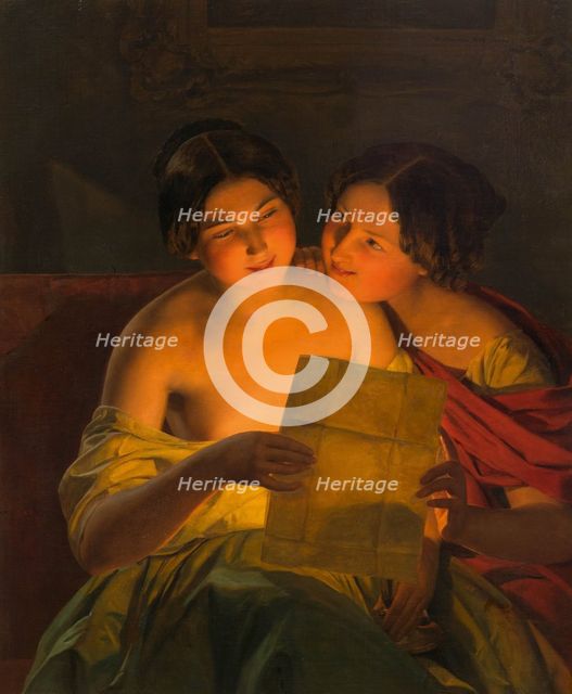 Love letter, 1848. Creator: Waldmüller, Ferdinand Georg (1793-1865).