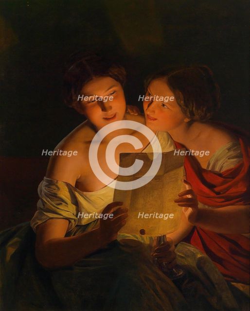 Love letter. Artist: Waldmüller, Ferdinand Georg (1793-1865)