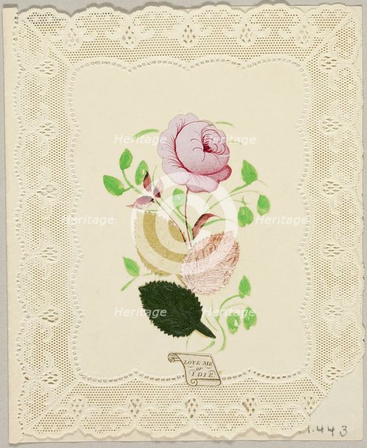 Love Me or I Die (Valentine), c. 1840. Creator: Joseph Addenbrooke.