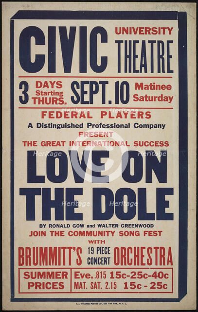 Love on the Dole, Syracuse, NY, 1936. Creator: Unknown.