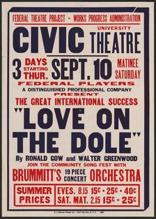 Love on the Dole, Syracuse, NY, 1936. Creator: Unknown