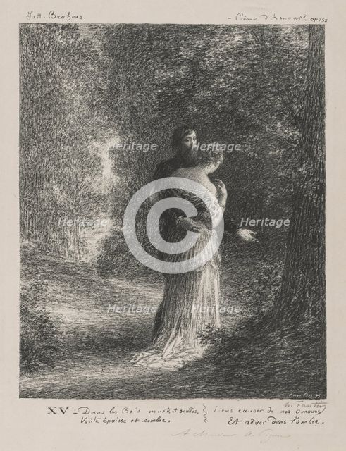 Love Poems by Brahms. Creator: Henri Fantin-Latour (French, 1836-1904).