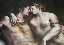 Love Scene 16th century. Artist: Giulio Romano