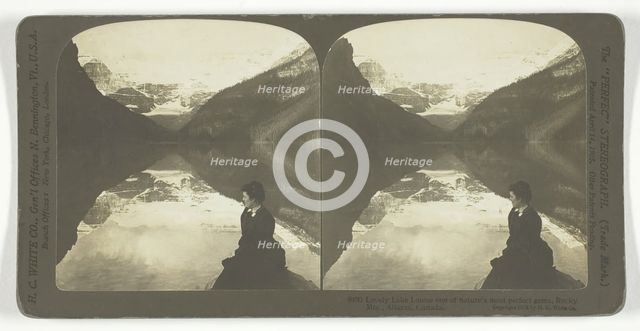 Lovely Lake Louise one of nature's most perfect gems, Rocky Mts., Alberta, Canada, 1906. Creator: HC White.