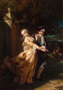 Lovelace Abducting Clarissa Harlowe, 1867. Creator: Edouard Louis Dubufe