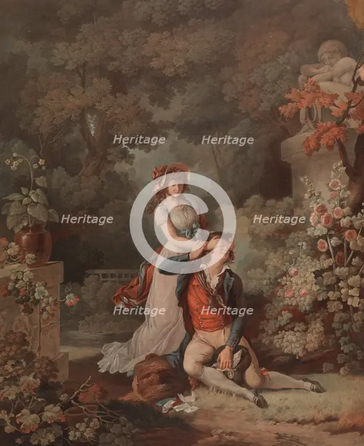 Lover Surprised, 1790s. Creator: Charles-Melchior Descourtis.