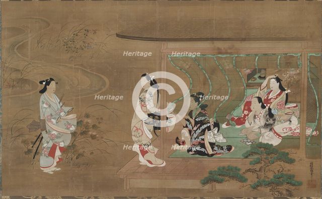 Lover's Visit, 1680-1730. Creator: Tamura Suio (Japanese).