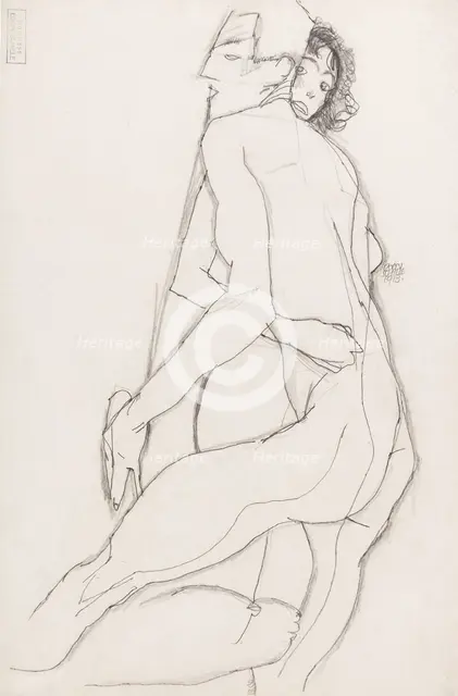 Lovers, 1913. Creator: Schiele, Egon (1890-1918).