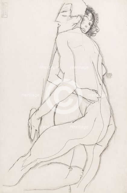 Lovers, 1913. Creator: Schiele, Egon (1890-1918).