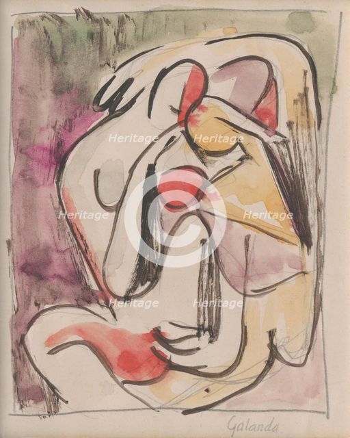 Lovers, 1935-1938. Creator: Mikulas Galanda.